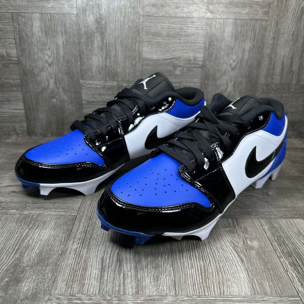 Air Jordan 1 Low TD Men size 9 Football Cleat Royal Toe FJ6245 401 NEW